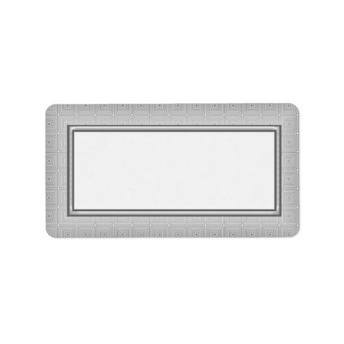 Silver Border Frame Blank Address Labels