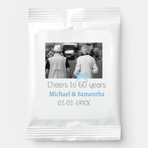 SILVER bow cheers to 60 years anniversary wedding Margarita Drink Mix