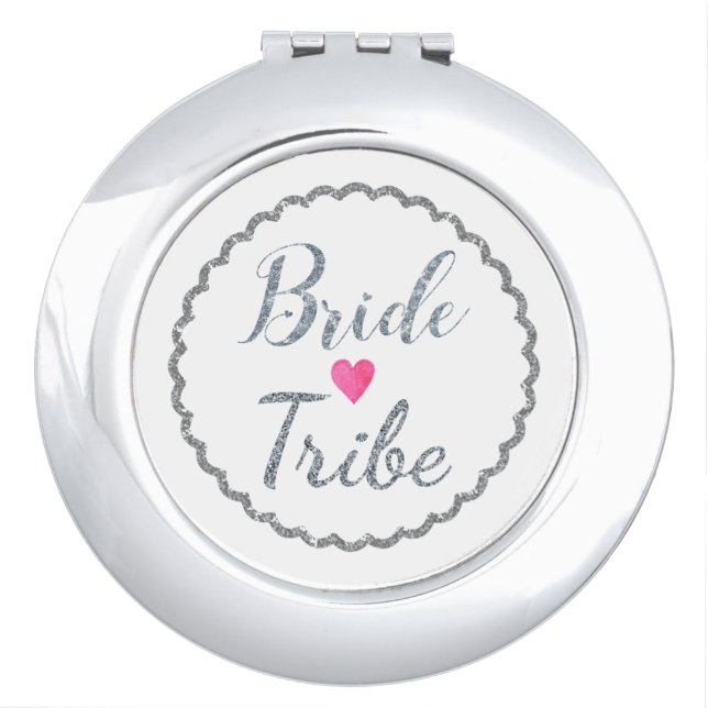 Silver Bride Tribe compact mirror (Front)