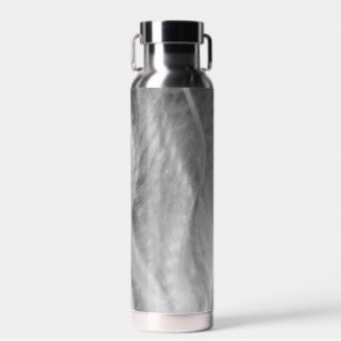 Silver Brushed Metal Abstract   Water Bottle
