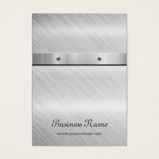 Customizable Silver Brushed Metal - Earring Display Card Business Cards