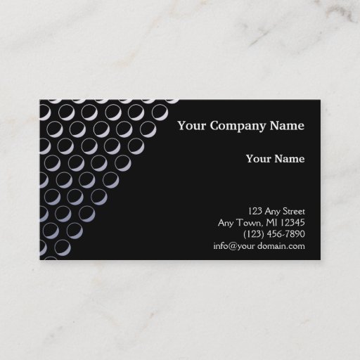 Customizable Silver Bubbles Business Business Card