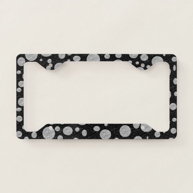 Silver Bubbles License Plate Frame (Front)