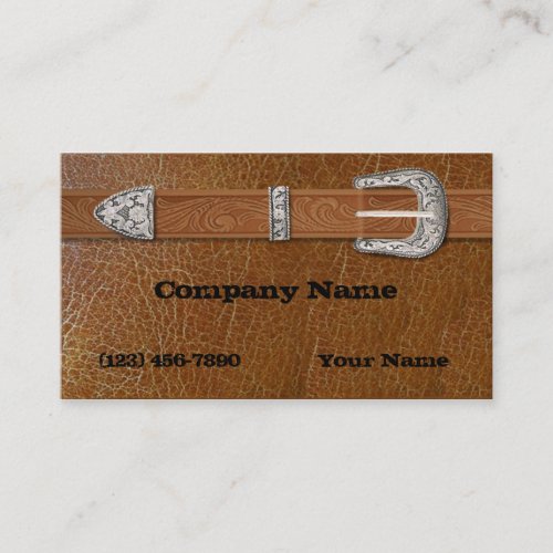 Buckle and Leather Business Card