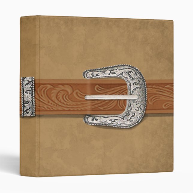 Silver Buckle Tan Suede Binder (Front/Spine)