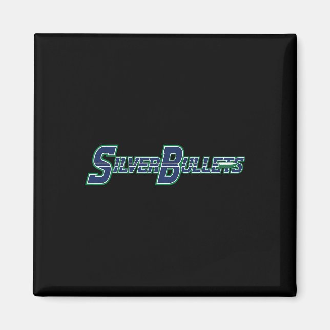 Silver Bullets Softll - Blue Logo  Magnet (Front)
