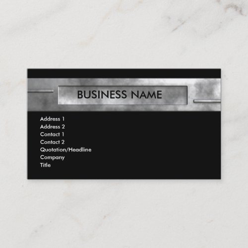 silver business 2 business card
