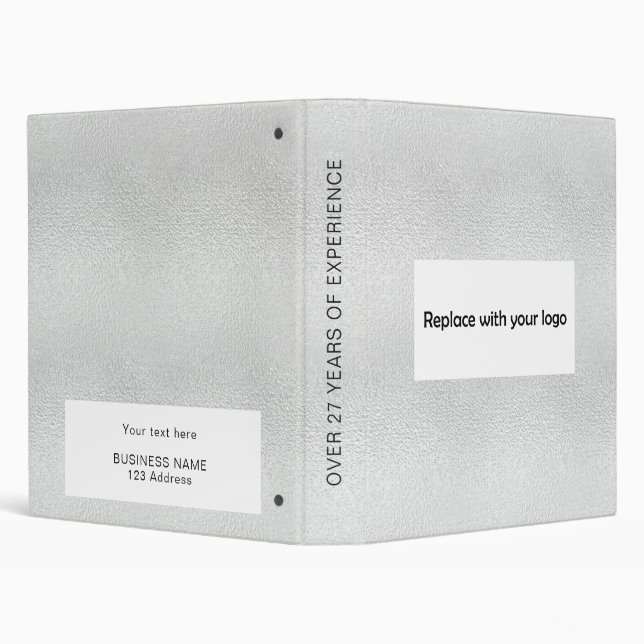 Silver business logo binder (Background)
