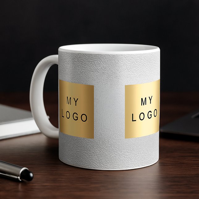 Silver business logo coffee mug (Creator Uploaded)