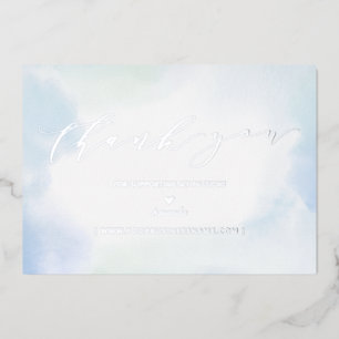 Silver Business Logo Thank you Package Insert Foil Invitation