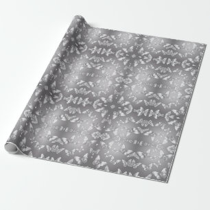 Silver Butterflies Wildlife Lovers Wrapping Paper