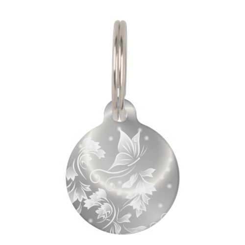 Silver Butterfly Fantasy Pet ID Tag