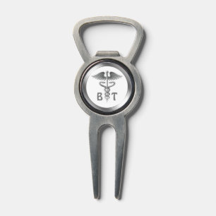Silver Caduceus Tool Bottle Opener with Marker