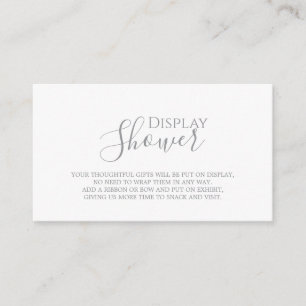 Silver Calligraphy Display Shower Card
