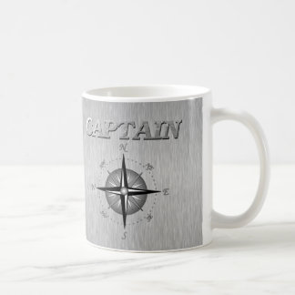 Silver Captain with Compass Rose Coffee Mug