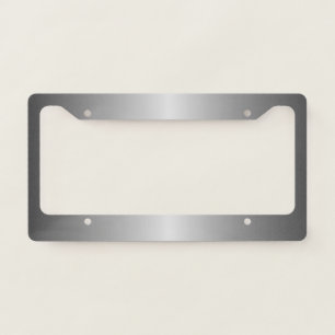 Silver Car Plate Frame