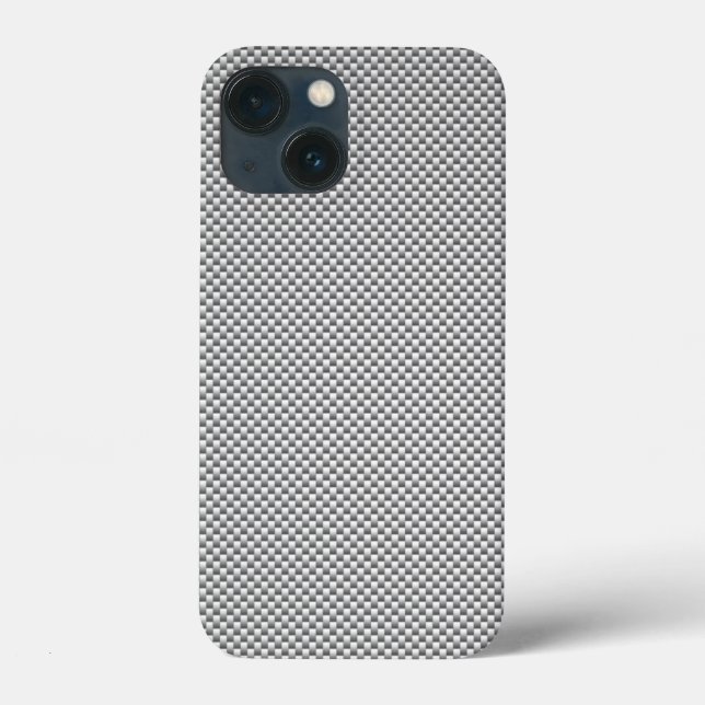 Silver Carbon Fiber Style Decor Print Case-Mate iPhone Case (Back)