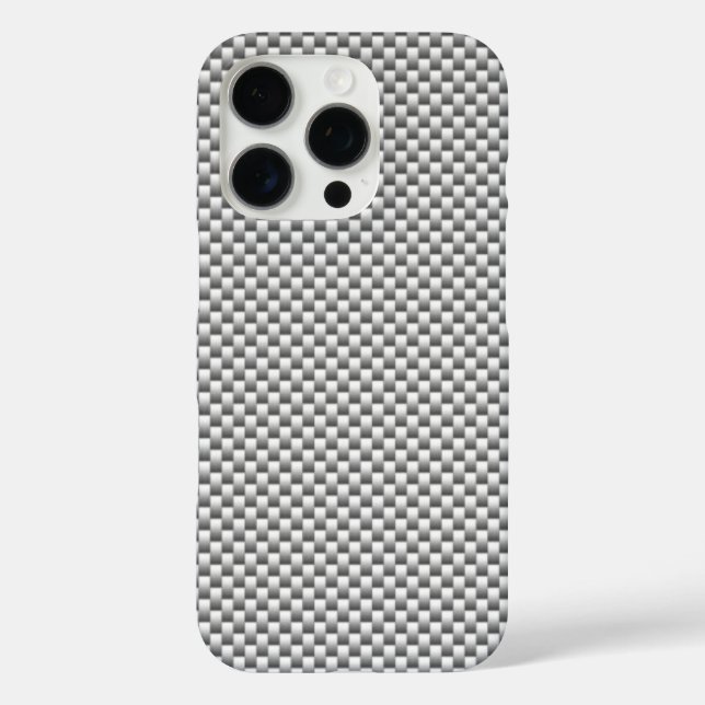 Silver Carbon Fiber Style Decor Print Case-Mate iPhone Case (Back)