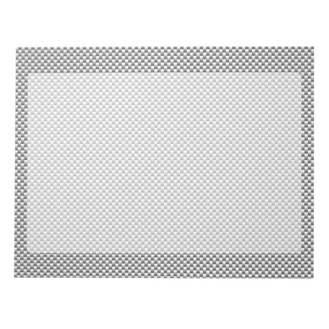Silver Carbon Fiber Style Print Notepad (Front)