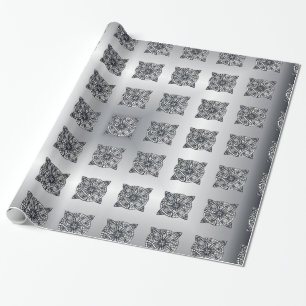 Silver Celtic Knot Customizable Wrapping Paper