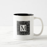 Silver Celtic &quot;m&quot; Monogram Two-tone Coffee Mug at Zazzle