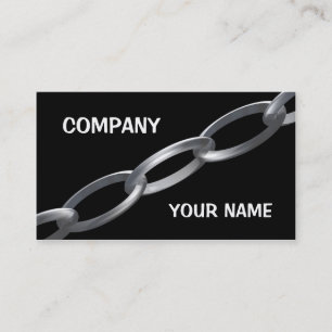 Silver chain business card