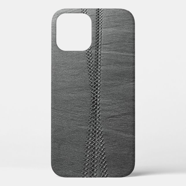 Silver chain link on gray textile Case-Mate iPhone case (Back)