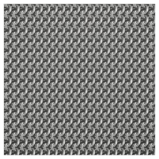 Silver Chainmaille Print Goth Pattern Fabric