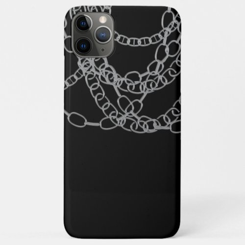 Silver Chains Black Hip Hop Chain iPhone 11 Pro Max Case