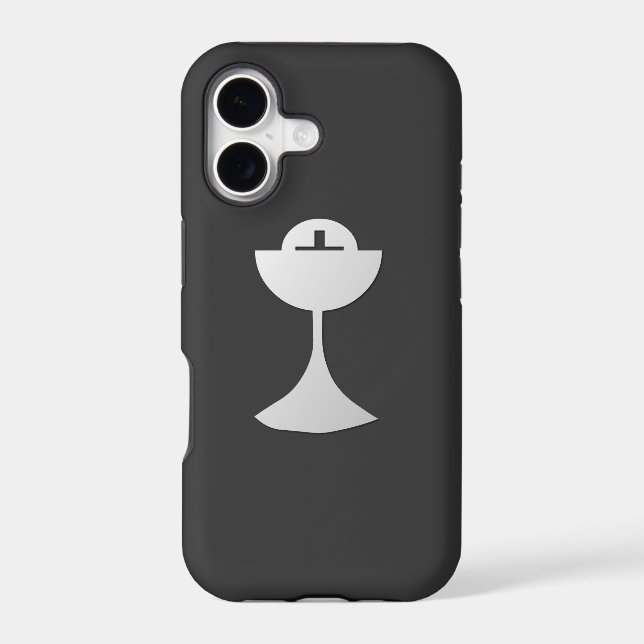 Silver Chalice and Host Iphone Case (Back)