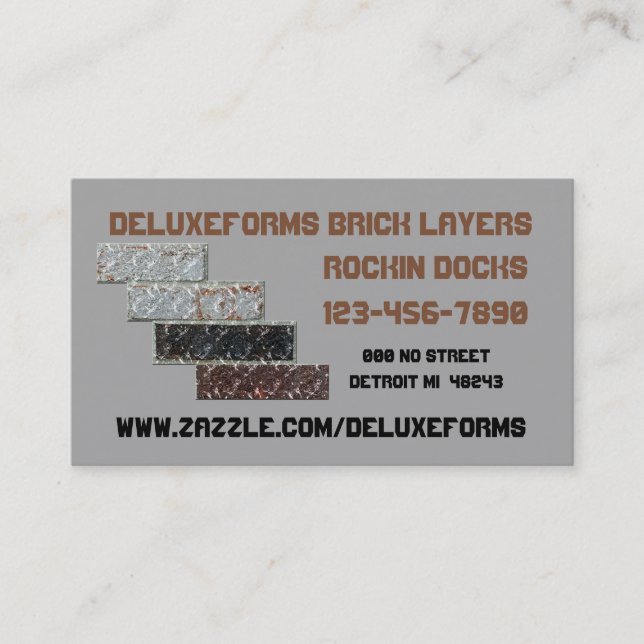 Silver Chalice Bricklayers Business Card (Front)