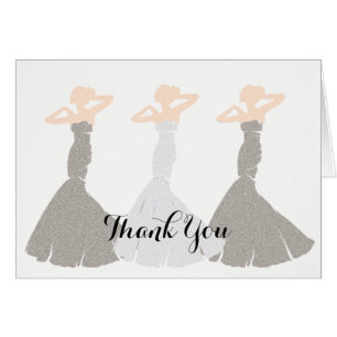 Silver Champagne Be My Bridesmaid Bridal Cards
