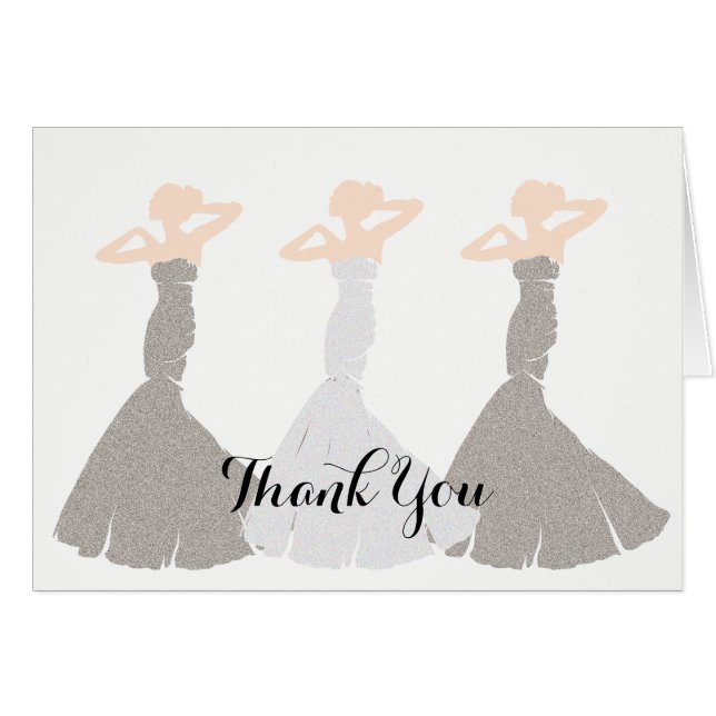 Silver Champagne Be My Bridesmaid Bridal Cards (Front Horizontal)
