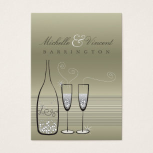 Silver Champagne Wedding Anniversary DIY Gift Tags