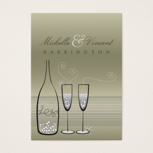 Silver Champagne Wedding Anniversary DIY Gift Tags