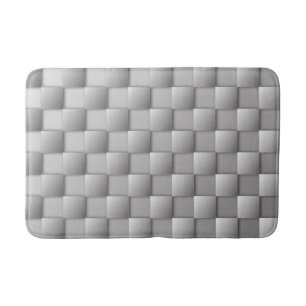Silver Checkers Bath Mat