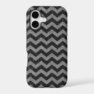 Silver Chevron Sparkly Glitter iPhone 17 Case