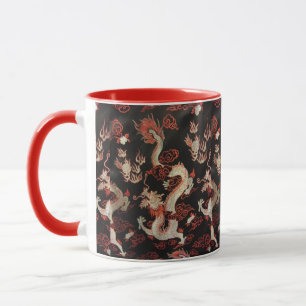 Silver Chinese Dragon Mug