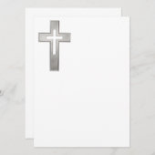 Silver Christian cross (Front/Back)