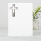 Silver Christian cross (Standing Front)