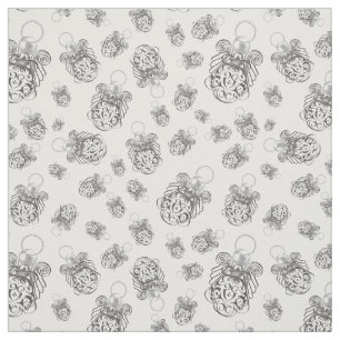 Silver Christmas Angel of Peace Seamless Pattern Fabric