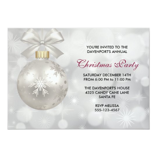 christmas ball invitation