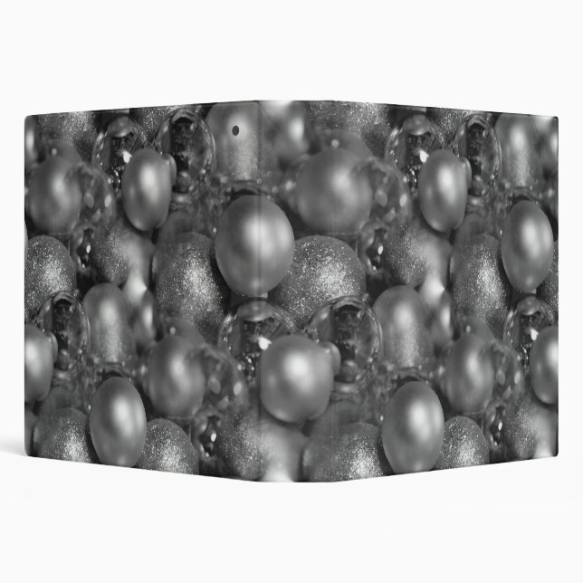 Silver Christmas Baubles Binder (Background)
