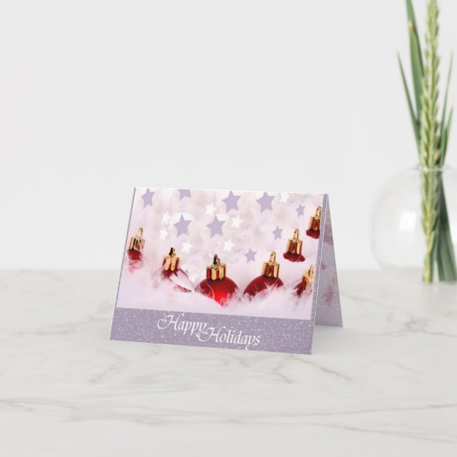 Silver Christmas Holiday Card (Front)