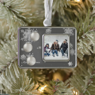 Silver Christmas Ornaments Holiday Ornament