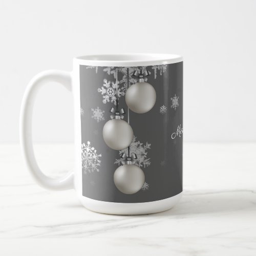 Silver Christmas Ornaments Mug