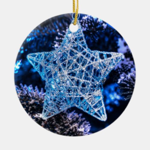 Silver Christmas Star of Bethlehem Ornament