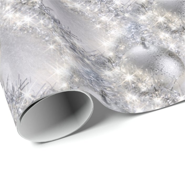 Silver Christmas Wrapping Paper 