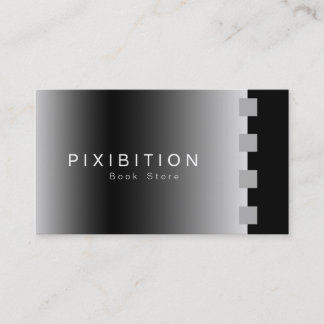 Silver Chrome Business Card BW 4 Book Store