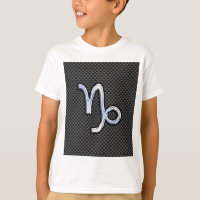 Silver Chrome like Capricorn Symbol Carbon Fiber